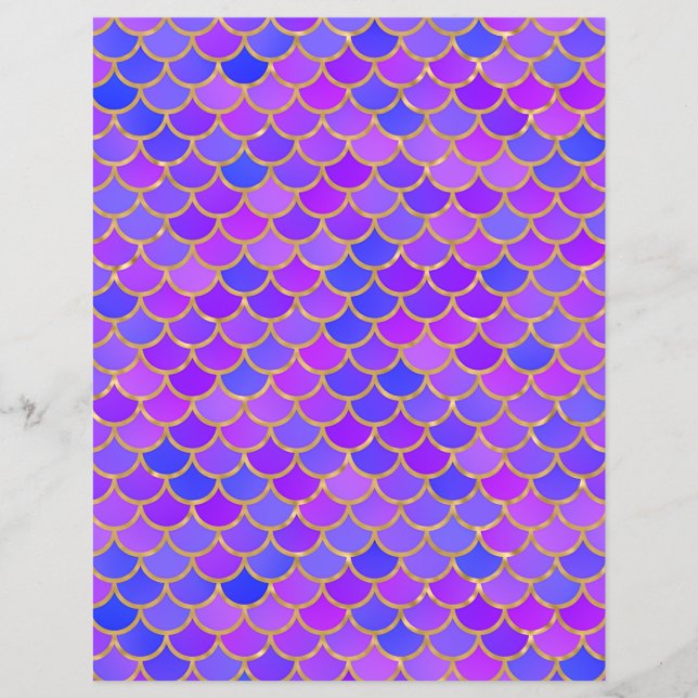 Lámina Papel de cartón multicolor para sirenas (Anverso)