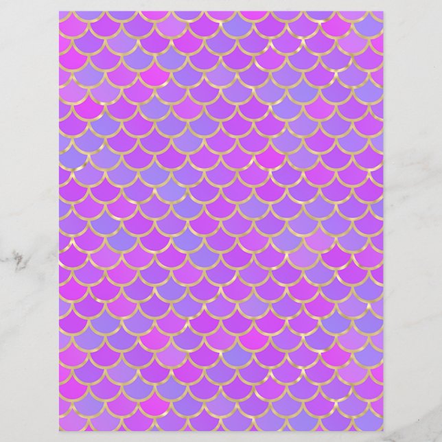 Lámina Papel de cartón multicolor para sirenas (Anverso)