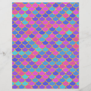 Lámina Papel de cartón multicolor para sirenas