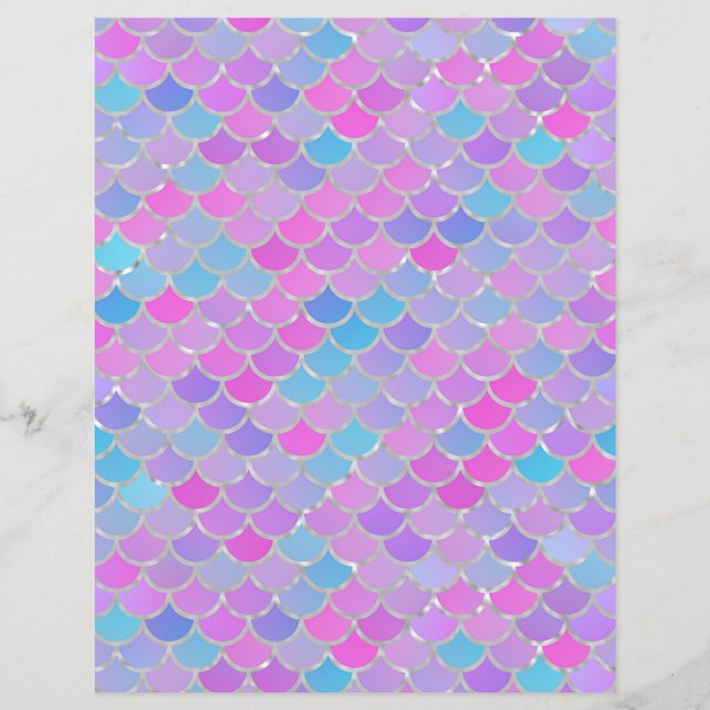 Lámina Papel de cartón multicolor para sirenas (Anverso)