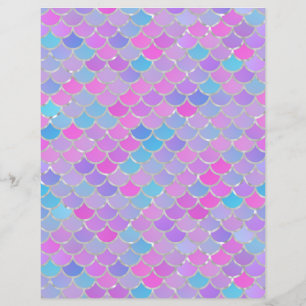Lámina Papel de cartón multicolor para sirenas