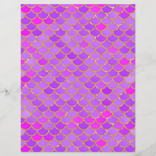 Lámina Papel de cartón multicolor para sirenas