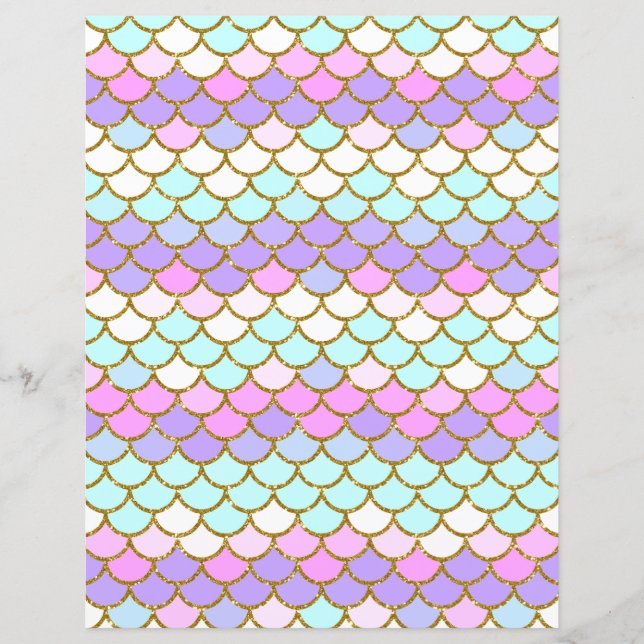 Lámina Papel de cartón multicolor para sirenas (Anverso)