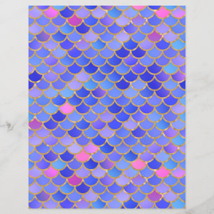 Lámina Papel de cartón multicolor para sirenas