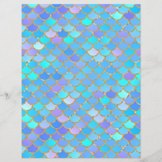 Lámina Papel de cartón multicolor para sirenas (Anverso)