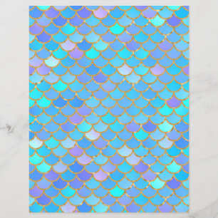 Lámina Papel de cartón multicolor para sirenas