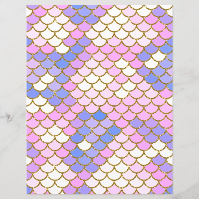 Lámina Papel de cartón multicolor para sirenas (Anverso)