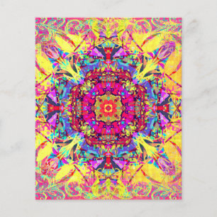 Lámina Papel de cartón para el Neon Summer Boho Mandala