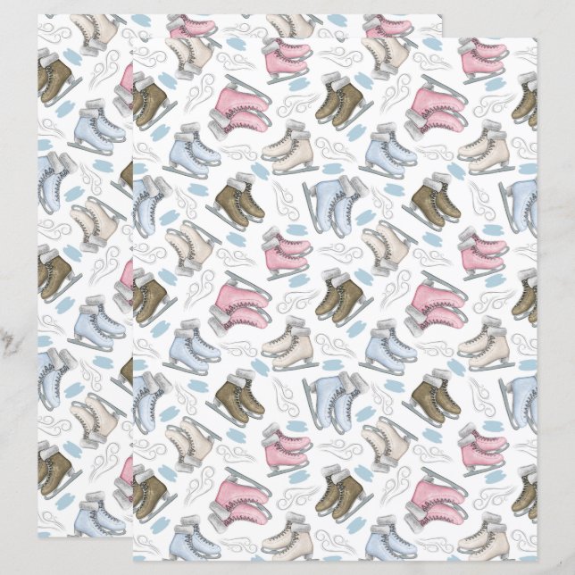 Lámina Papel de cartón para patinar sobre hielo (Anverso / Reverso)