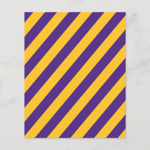 Lámina Papel de cartón rayado morado y amarillo