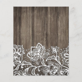 Lámina Papel de cartón rústico de madera y encaje