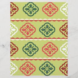 Lámina Papel de cartón verde textualizado