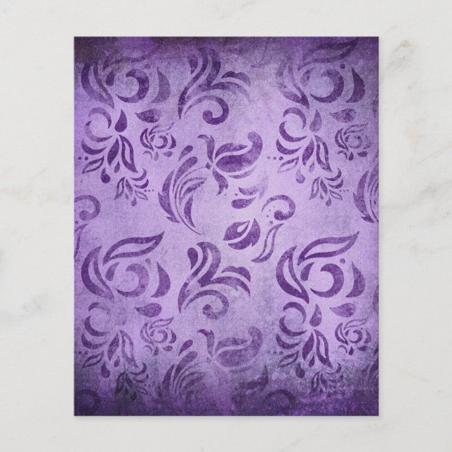 Lámina Papel de chapa morado de Shabby (Anverso)