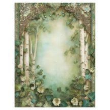 Papel de Chatarra de Bosque para Scrapbook