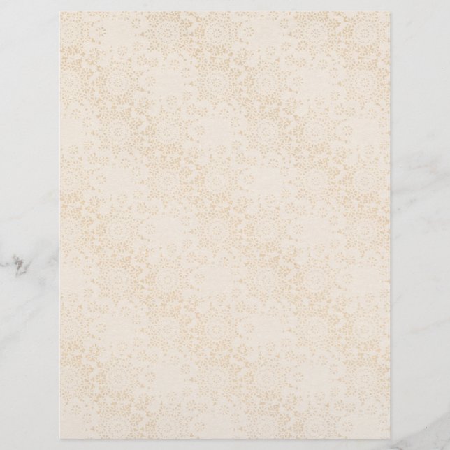 Lámina Papel de crapbook de crema Lace (Anverso)