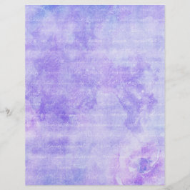 Lámina Papel de croquis floral morado de Shabby