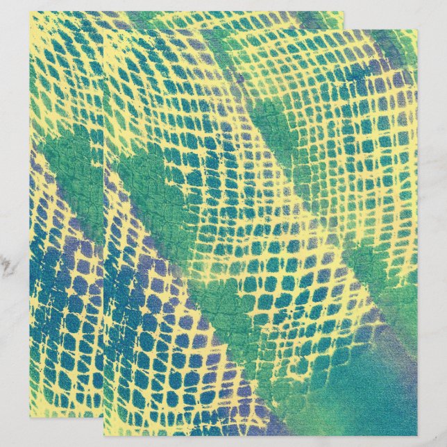Lámina Papel de cuadernillo amarillo para patrón de diama (Anverso / Reverso)