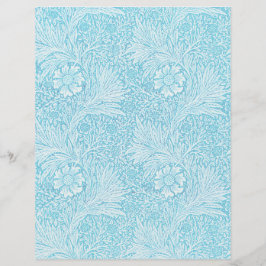 Lámina Papel de cuadernillo azul estilo William Morris
