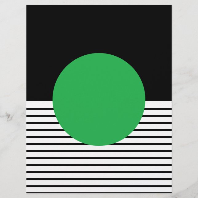 Lámina Papel de cuadernillo blanco negro y verde (Anverso)