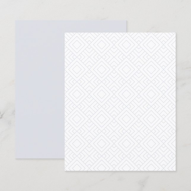 Lámina Papel de cuadernillo cuadrado de diamantes gris pl (Anverso / Reverso)