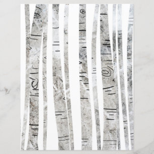 Lámina Papel de cuadernillo de árbol de birch