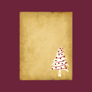 Lámina Papel de cuadernillo de árbol de Navidad