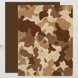 Lámina Papel de cuadernillo de camuflaje del desierto del