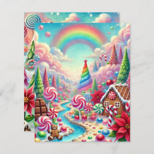 Lámina Papel de cuadernillo de candelitas de Poinsettia