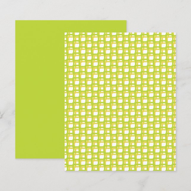Lámina Papel de cuadernillo de cartón amarillo verde limó (Anverso / Reverso)