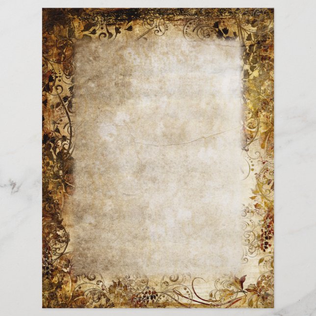 Lámina Papel de cuadernillo de cartón floreciente (Anverso)