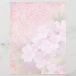 Lámina Papel de cuadernillo de cerezo rosa pálido