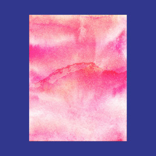 Lámina Papel de cuadernillo de color de agua rosa abstrac