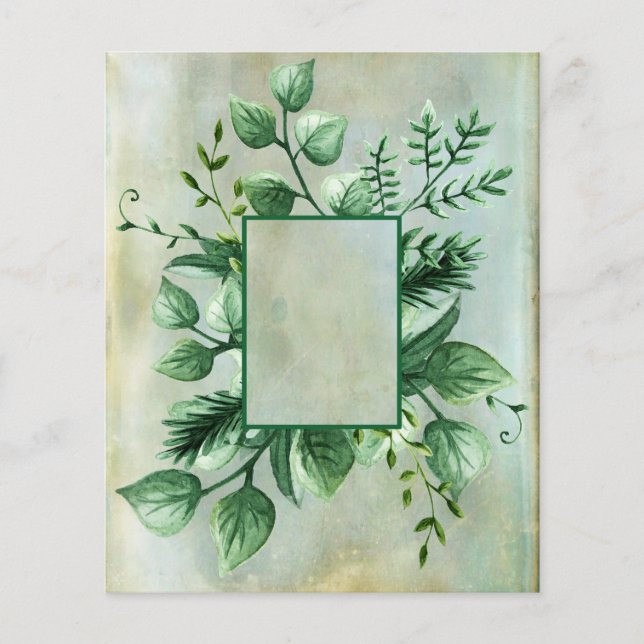Lámina Papel de cuadernillo de color de agua verde (Anverso)