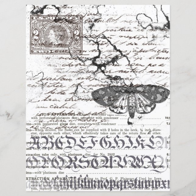 Lámina Papel de cuadernillo de colores negro y blanco (Reverso)
