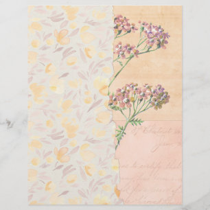 Lámina Papel de cuadernillo de coral de Shabby