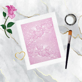 Lámina Papel de cuadernillo de corazón espumoso