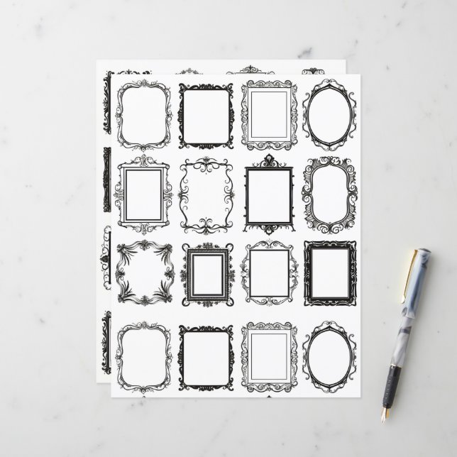 Lámina Papel de cuadernillo de cuadernillo de arte de mar (Anverso/Reverso In Situ)