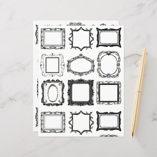 Lámina Papel de cuadernillo de cuadernillo de arte de mar (Anverso/Reverso In Situ)