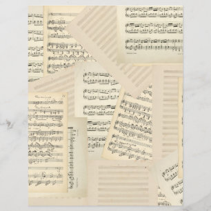 Lámina Papel de cuadernillo de cuadernillo de notas de mú