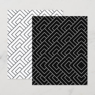 Lámina Papel de cuadernillo de cuadros de diamantes negro