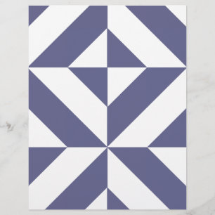 Lámina Papel de cuadernillo de cubo geométrico azul media