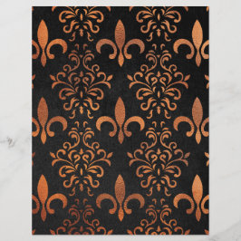 Lámina Papel de cuadernillo de damasco de cobre