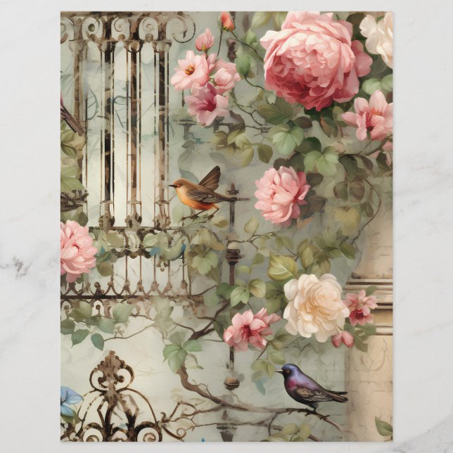 Lámina Papel de cuadernillo de escenas de Serene Serene e (Anverso)