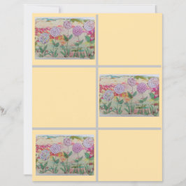Lámina Papel de cuadernillo de flor de langosta