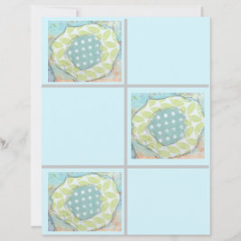 Lámina Papel de cuadernillo de flores de Polkadot