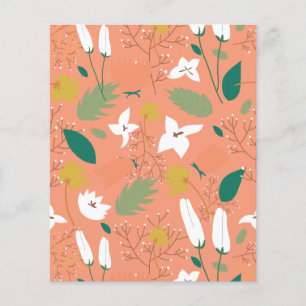 Lámina Papel de cuadernillo de flores de primavera