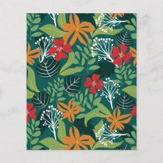 Lámina Papel de cuadernillo de flores silvestres