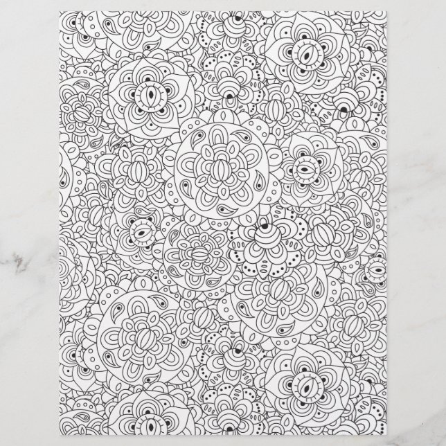 Lámina Papel de cuadernillo de flores silvestres de la pá (Anverso)