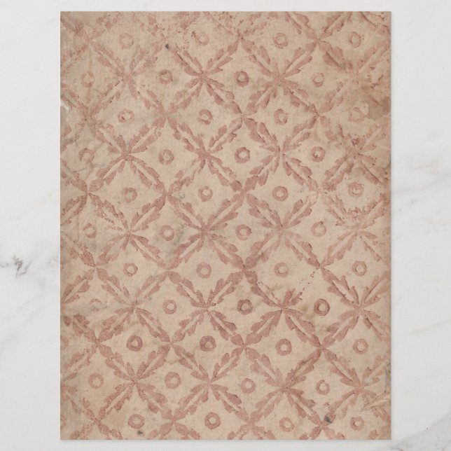 Lámina Papel de cuadernillo de flores y círculos (Anverso)