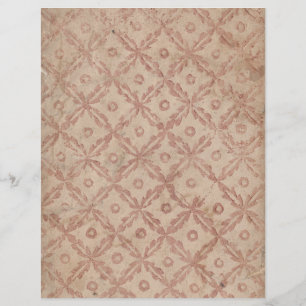 Lámina Papel de cuadernillo de flores y círculos